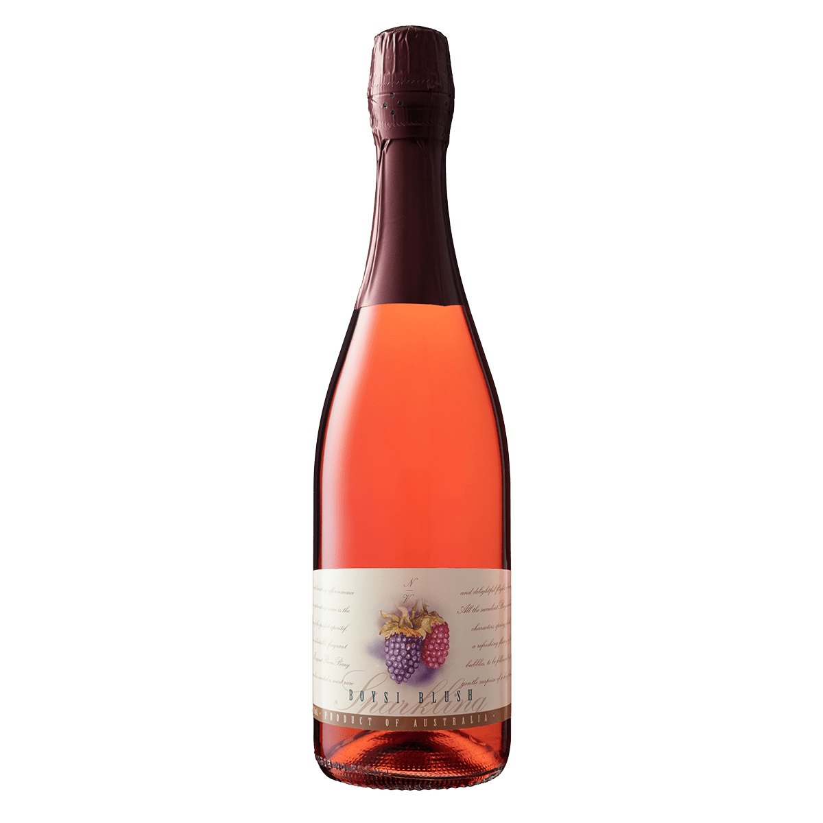 A bottle of Boysi Blush Sparkling Wine